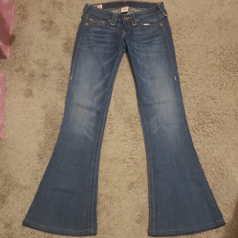 True Religion Low Rise Flare Jeans